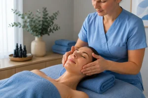 Gentle facial massage for wrinkles in Berlin