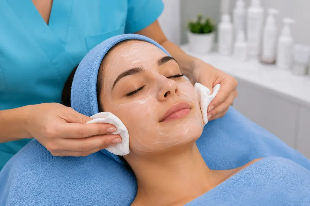 enzyme-peeling-facial-berlin-blue-towels